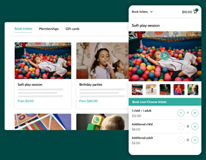 Online view of the indoor playground software by Beyonk